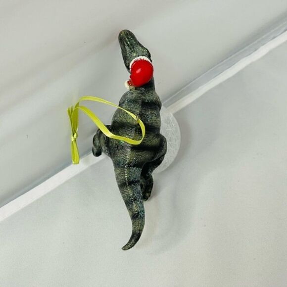 Design Toscano Blitzer the T-Rex Holiday Ornament Before reindeer, Santa's sleig - Picture 4 of 4